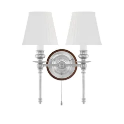 Wivallius vägglampa nickel/brun