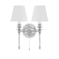 Wivallius vägglampa nickel/vit