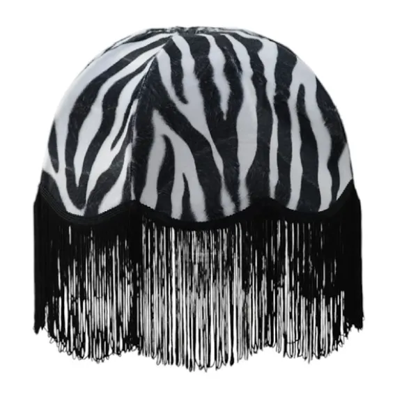 Zebra Päls Lampskärm Svart 35 cm
