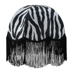 Zebra Päls Lampskärm Svart 50 cm